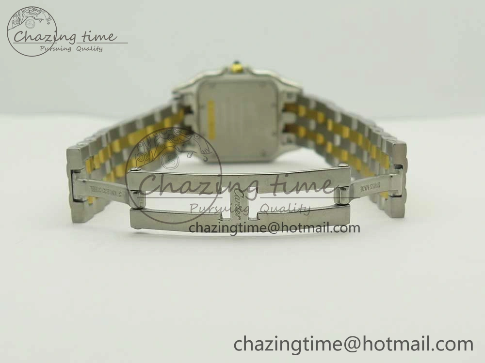 Panthère Secrete Ladies 27mm SS YG 8848F 1:1 Best Edition White Dial on SS YG Bracelet Ronda Quartz