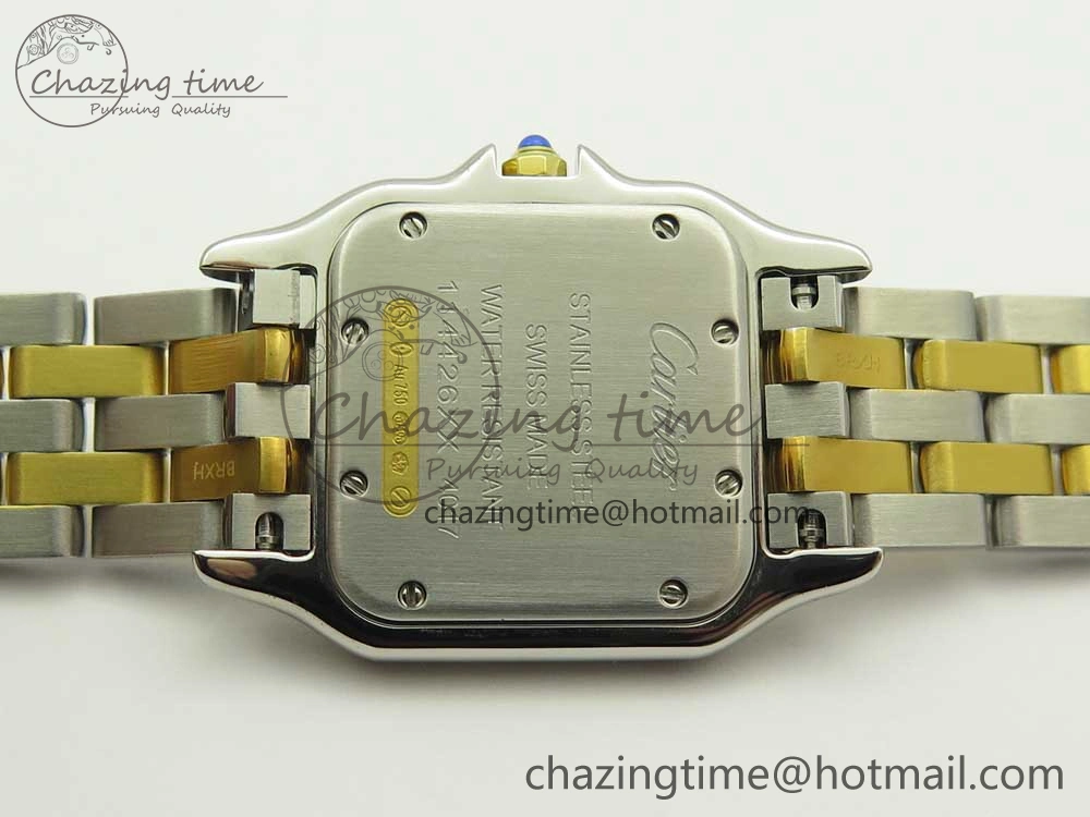 Panthère Secrete Ladies 27mm SS YG 8848F 1:1 Best Edition White Dial on SS YG Bracelet Ronda Quartz
