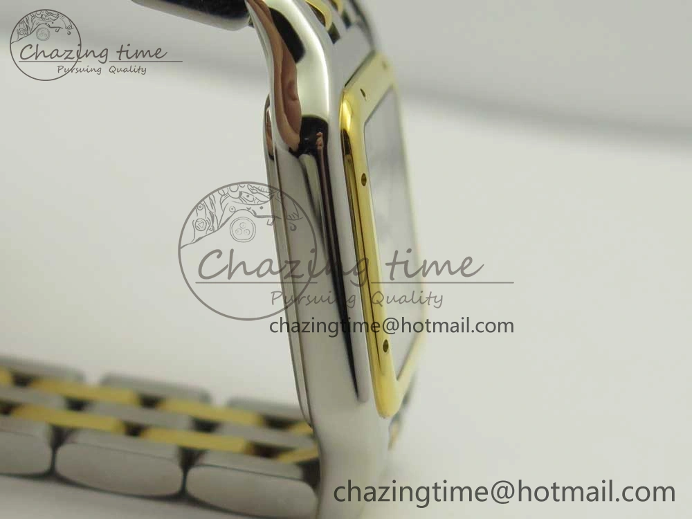 Panthère Secrete Ladies 27mm SS YG 8848F 1:1 Best Edition White Dial on SS YG Bracelet Ronda Quartz