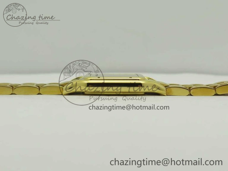 Panthère Secrete Ladies 27mm YG 8848F 1:1 Best Edition White Dial on YG Bracelet Ronda Quartz