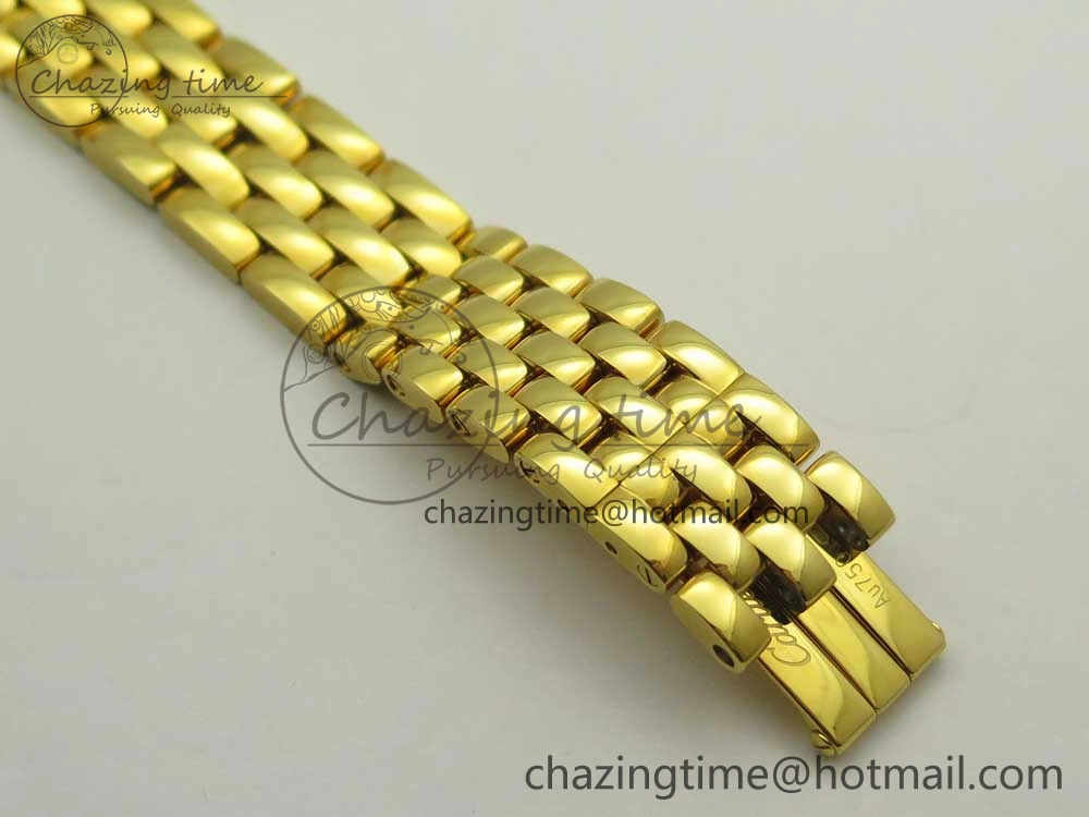 Panthère Secrete Ladies 27mm YG 8848F 1:1 Best Edition White Dial on YG Bracelet Ronda Quartz
