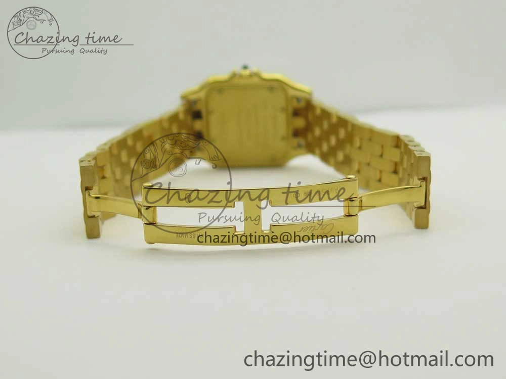 Panthère Secrete Ladies 27mm YG 8848F 1:1 Best Edition White Dial on YG Bracelet Ronda Quartz