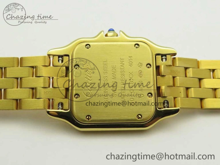 Panthère Secrete Ladies 27mm YG 8848F 1:1 Best Edition White Dial on YG Bracelet Ronda Quartz