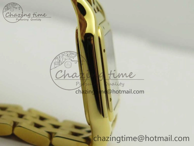 Panthère Secrete Ladies 27mm YG 8848F 1:1 Best Edition White Dial on YG Bracelet Ronda Quartz