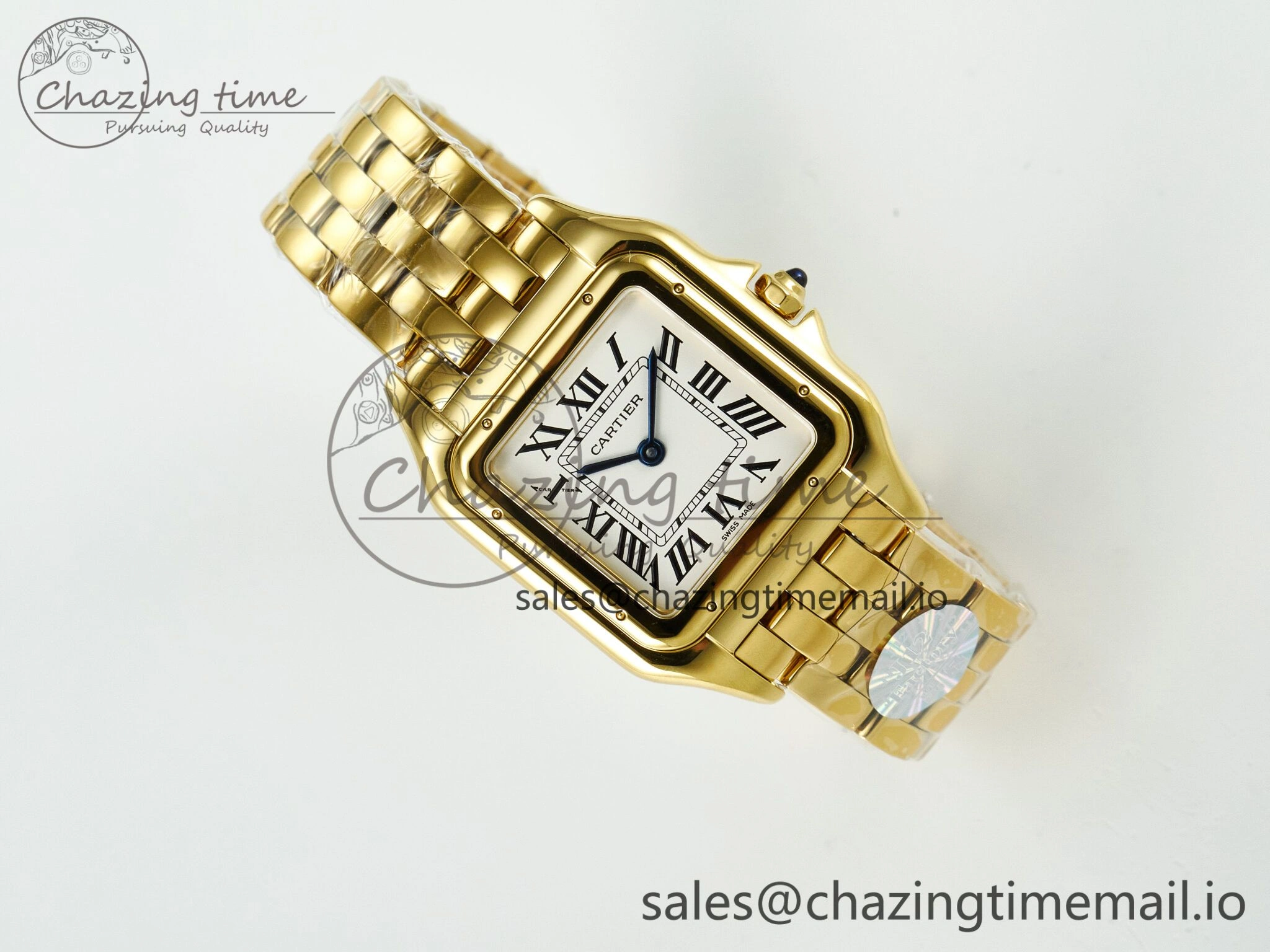 Panthère Secrete Ladies 27mm YG J12F  1:1 Best Edition White Dial on YG Bracelet Ronda Quartz