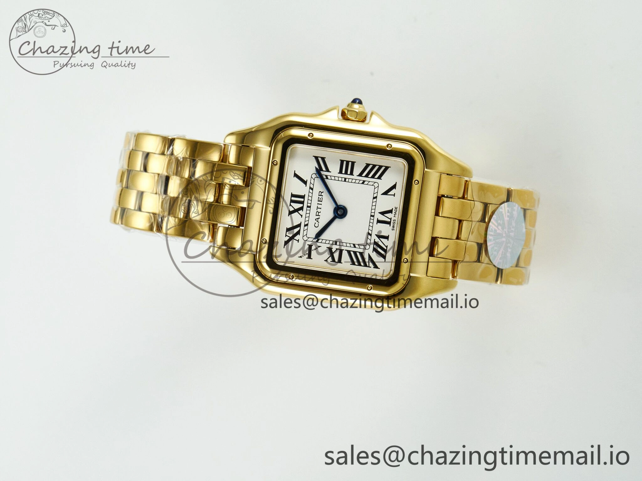 Panthère Secrete Ladies 27mm YG J12F  1:1 Best Edition White Dial on YG Bracelet Ronda Quartz