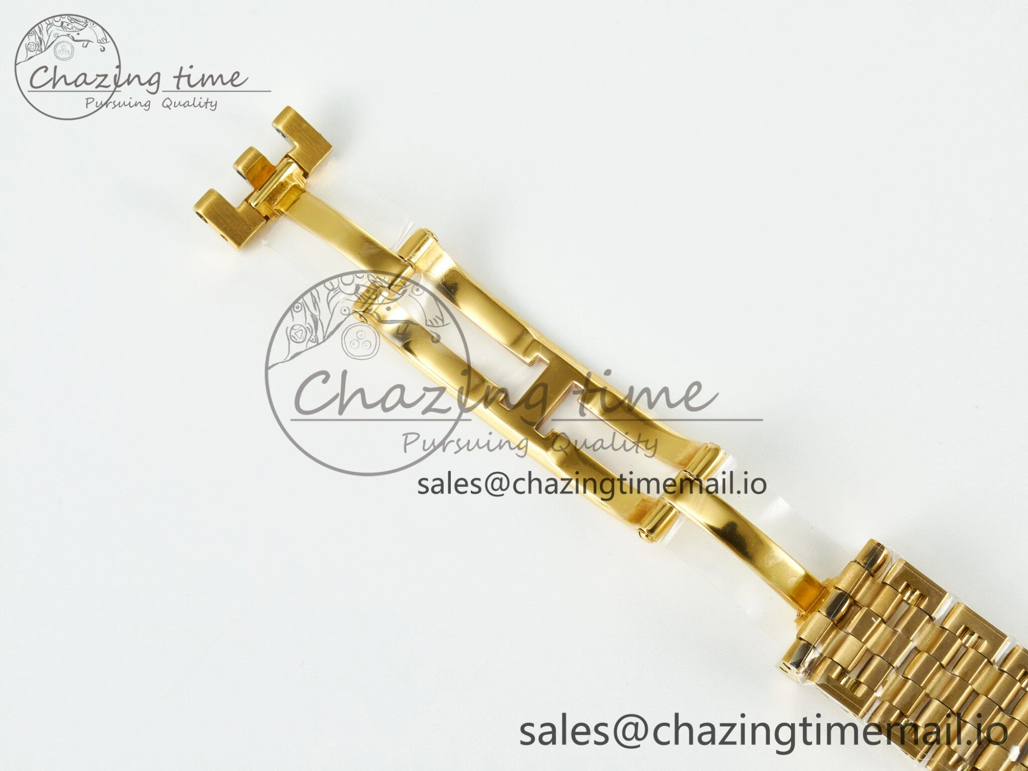 Panthère Secrete Ladies 27mm YG J12F 1:1 Best Edition White Dial Diamonds Bezel on YG Bracelet Ronda Quartz