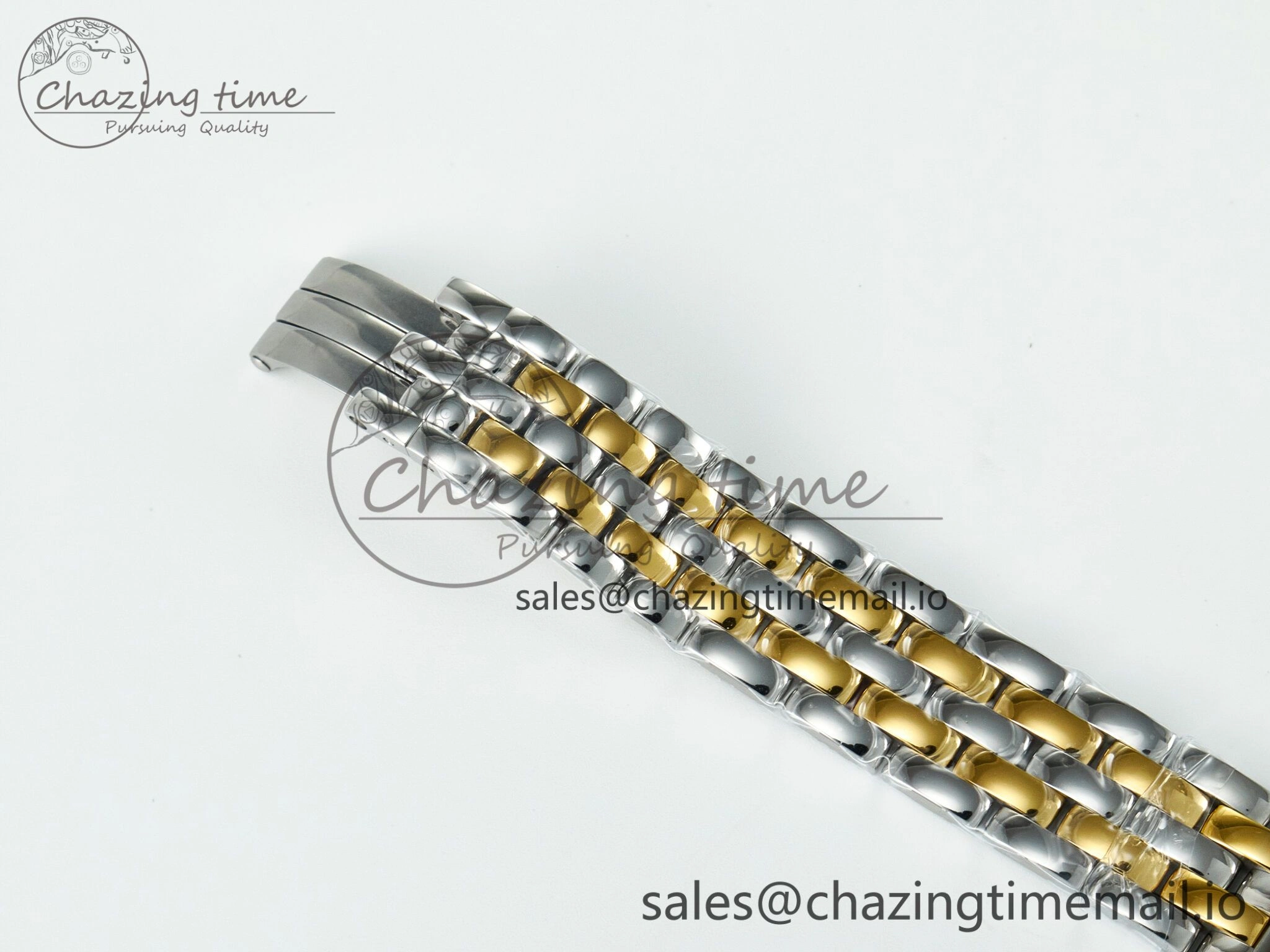 Panthère Secrete Ladies 27mm YG J12F 1:1 Best Edition White Dial Diamonds Bezel on YG Bracelet Ronda Quartz