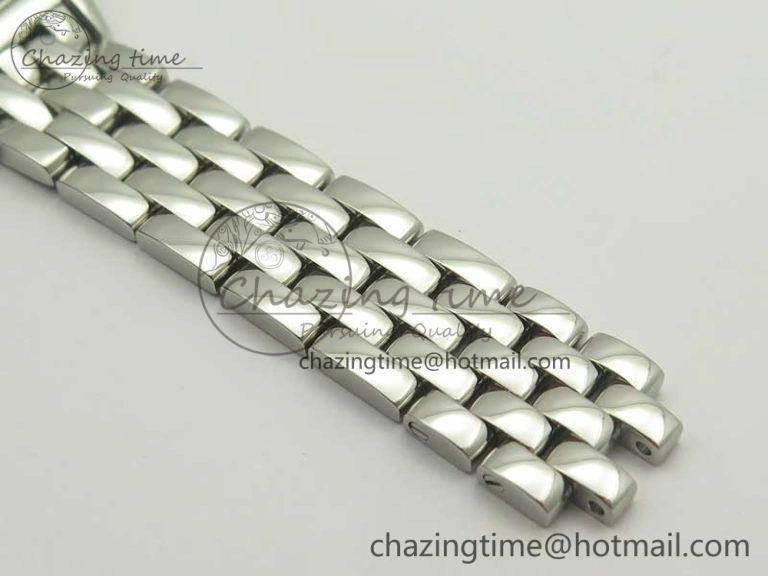 Panthère Secrete Ladies SS GF 1:1 Best Edition White Dial Diamonds Bezel on SS Bracelet Ronda Quartz