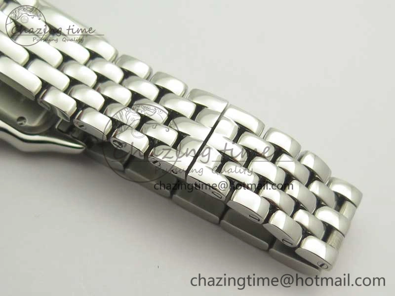 Panthère Secrete Ladies SS GF 1:1 Best Edition White Dial Diamonds Bezel on SS Bracelet Ronda Quartz