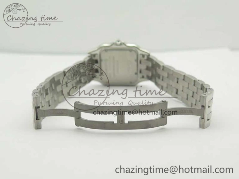 Panthère Secrete Ladies SS GF 1:1 Best Edition White Dial Diamonds Bezel on SS Bracelet Ronda Quartz