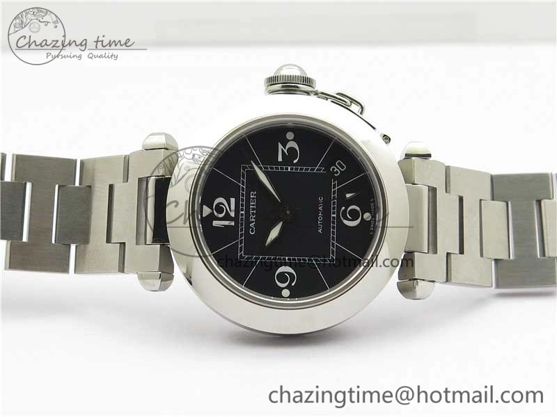 Pasha W31074M7 35mm SS V9F Best Edition Black Dial on SS Bracelet A2892 to Cal.049