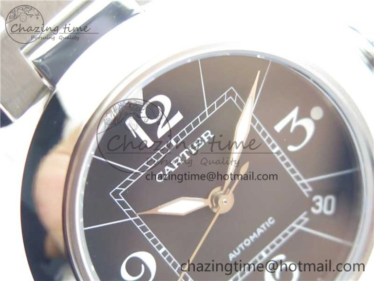 Pasha W31074M7 35mm SS V9F Best Edition Black Dial on SS Bracelet A2892 to Cal.049