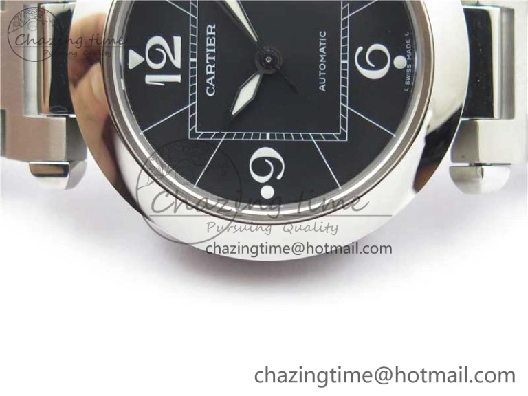 Pasha W31074M7 35mm SS V9F Best Edition Black Dial on SS Bracelet A2892 to Cal.049