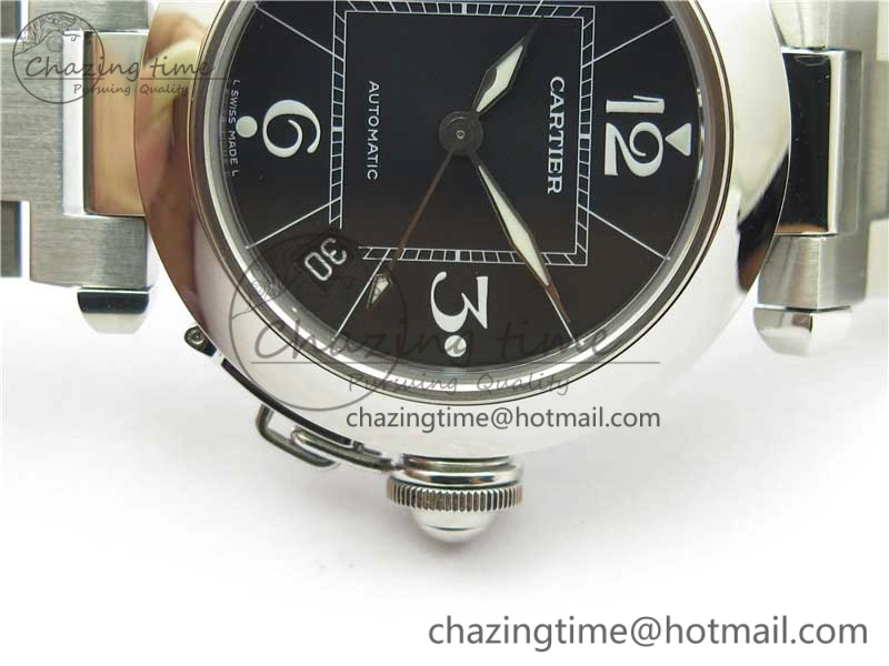 Pasha W31074M7 35mm SS V9F Best Edition Black Dial on SS Bracelet A2892 to Cal.049