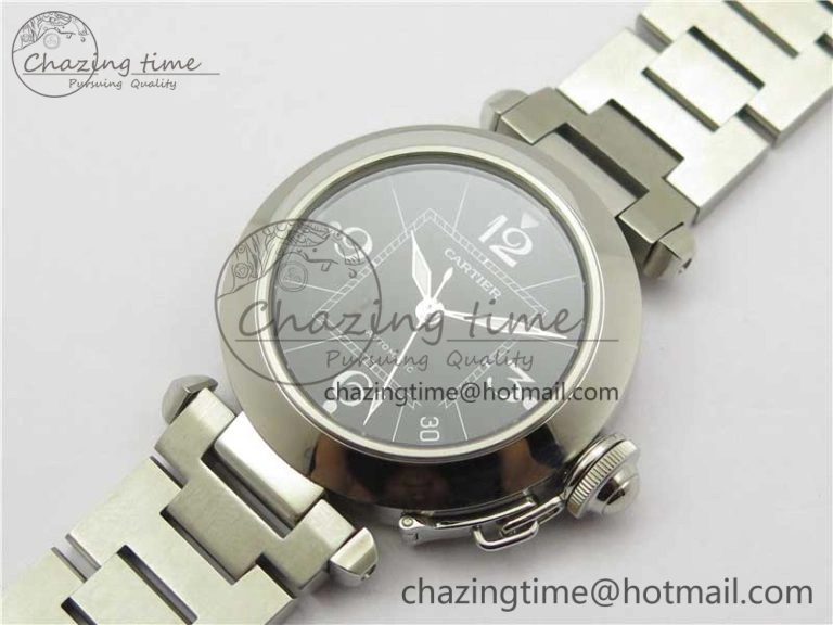 Pasha W31074M7 35mm SS V9F Best Edition Black Dial on SS Bracelet A2892 to Cal.049