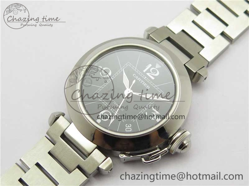 Pasha W31074M7 35mm SS V9F Best Edition Black Dial on SS Bracelet A2892 to Cal.049