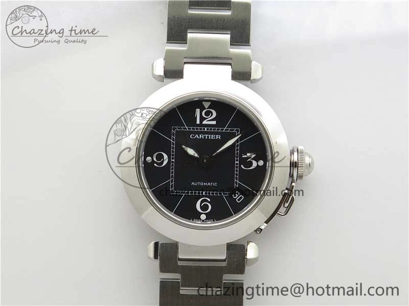 Pasha W31074M7 35mm SS V9F Best Edition Black Dial on SS Bracelet A2892 to Cal.049