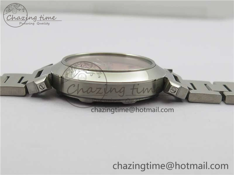 Pasha W31074M7 35mm SS V9F Best Edition Pink Dial on SS Bracelet A2892 to Cal.049