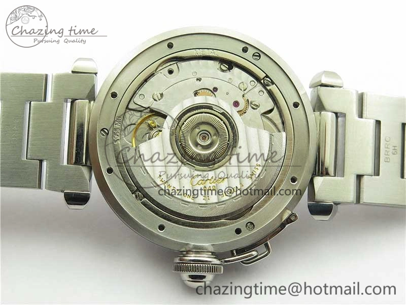 Pasha W31074M7 35mm SS V9F Best Edition Pink Dial on SS Bracelet A2892 to Cal.049