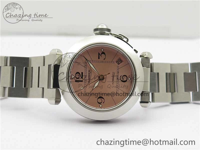 Pasha W31074M7 35mm SS V9F Best Edition Pink Dial on SS Bracelet A2892 to Cal.049