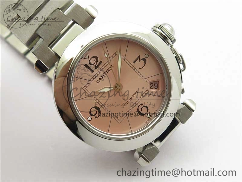 Pasha W31074M7 35mm SS V9F Best Edition Pink Dial on SS Bracelet A2892 to Cal.049