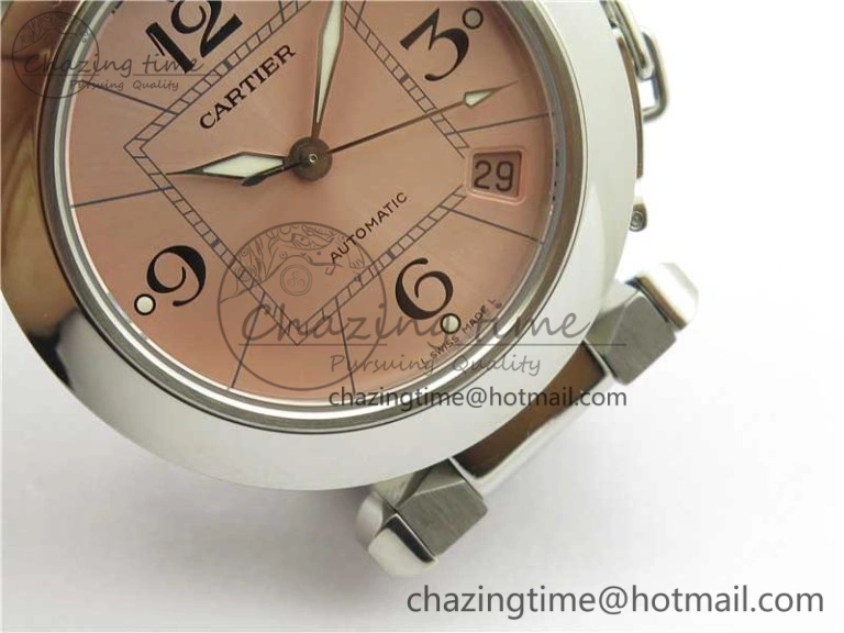 Pasha W31074M7 35mm SS V9F Best Edition Pink Dial on SS Bracelet A2892 to Cal.049