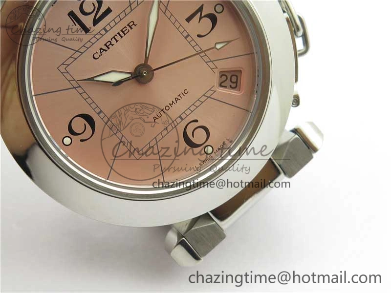 Pasha W31074M7 35mm SS V9F Best Edition Pink Dial on SS Bracelet A2892 to Cal.049