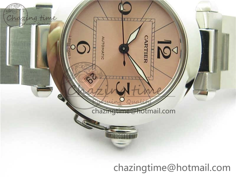 Pasha W31074M7 35mm SS V9F Best Edition Pink Dial on SS Bracelet A2892 to Cal.049
