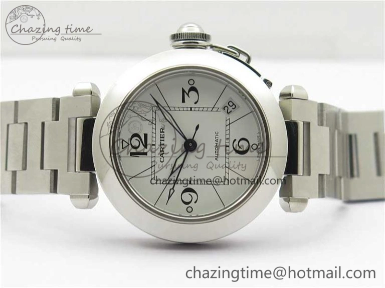 Pasha W31074M7 35mm SS V9F Best Edition White Dial on SS Bracelet A2892 to Cal.049