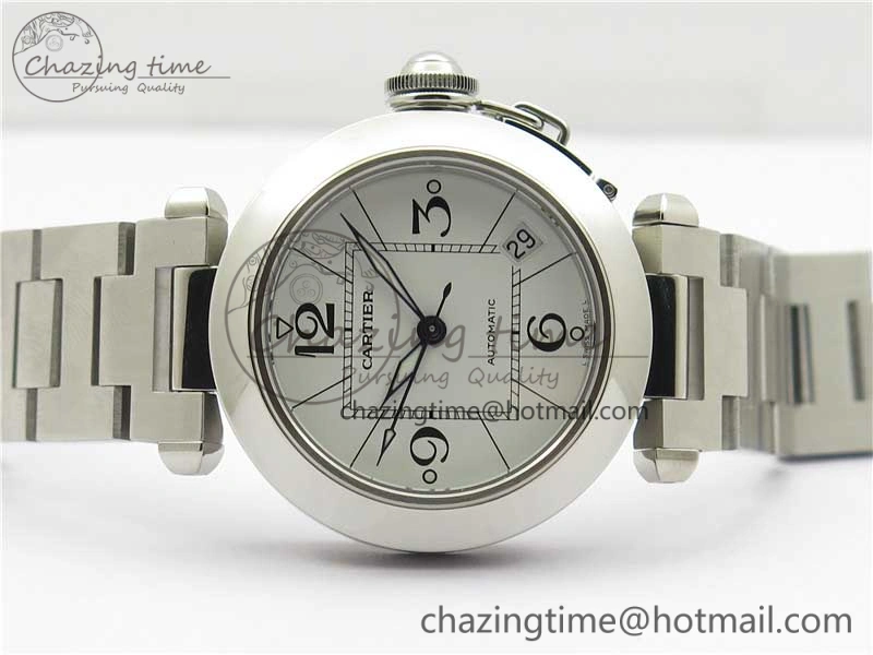 Pasha W31074M7 35mm SS V9F Best Edition White Dial on SS Bracelet A2892 to Cal.049