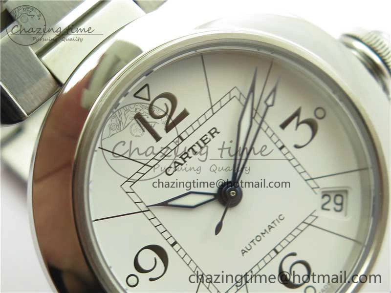 Pasha W31074M7 35mm SS V9F Best Edition White Dial on SS Bracelet A2892 to Cal.049