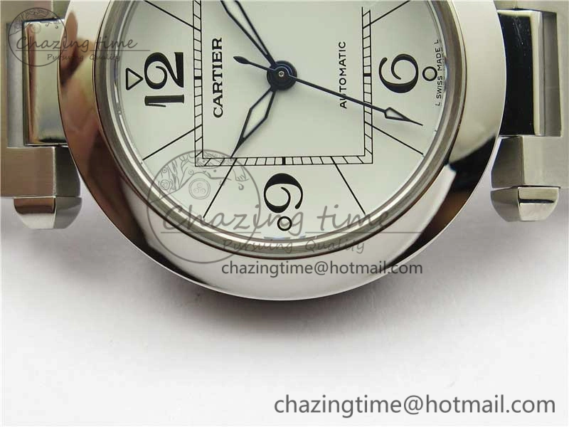 Pasha W31074M7 35mm SS V9F Best Edition White Dial on SS Bracelet A2892 to Cal.049