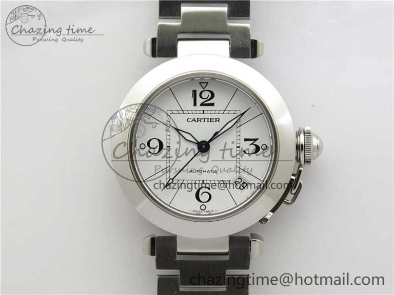 Pasha W31074M7 35mm SS V9F Best Edition White Dial on SS Bracelet A2892 to Cal.049