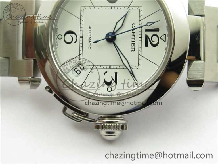 Pasha W31074M7 35mm SS V9F Best Edition White Dial on SS Bracelet A2892 to Cal.049