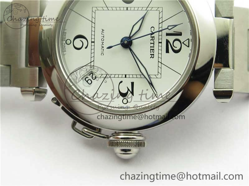 Pasha W31074M7 35mm SS V9F Best Edition White Dial on SS Bracelet A2892 to Cal.049