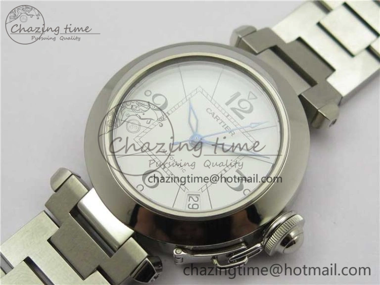 Pasha W31074M7 35mm SS V9F Best Edition White Dial on SS Bracelet A2892 to Cal.049