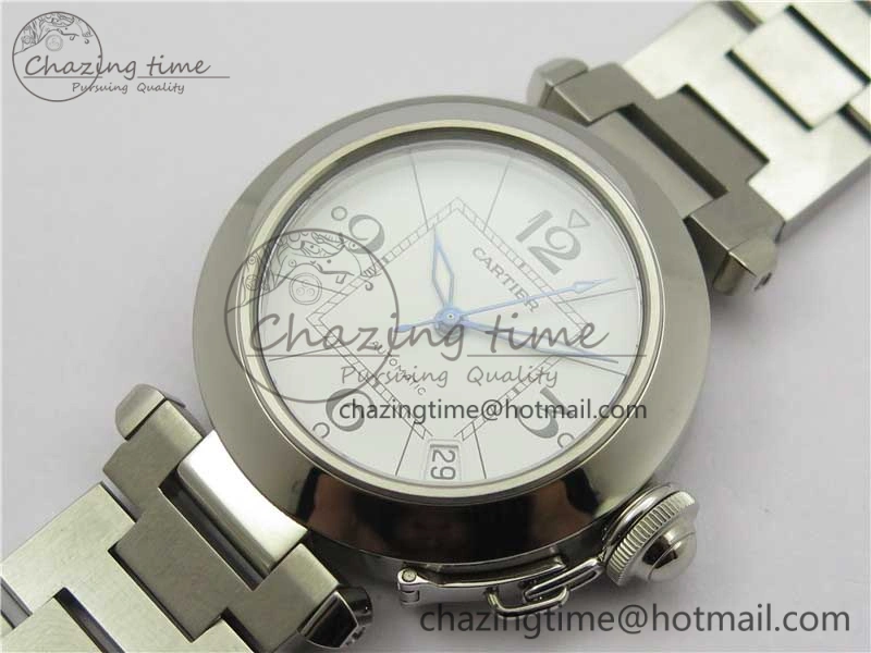 Pasha W31074M7 35mm SS V9F Best Edition White Dial on SS Bracelet A2892 to Cal.049
