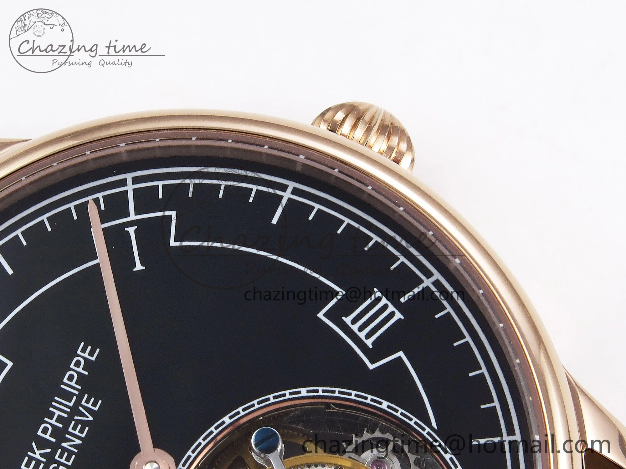 Patek Philippe Tourbillon RG RMSF Edition Black Dial on Black Leather Strap