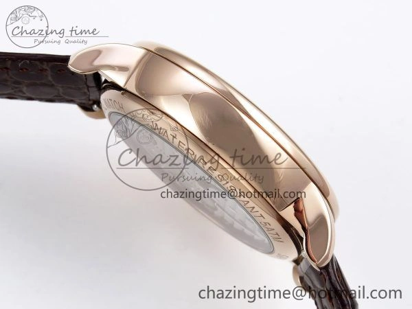 Patek Philippe Tourbillon RG RMSF Edition White Dial Roman Markers on Brown Leather Strap