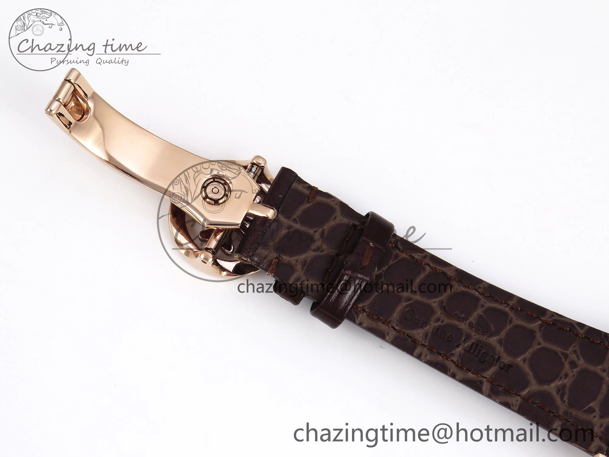 Patek Philippe Tourbillon RG RMSF Edition White Dial Roman Markers on Brown Leather Strap