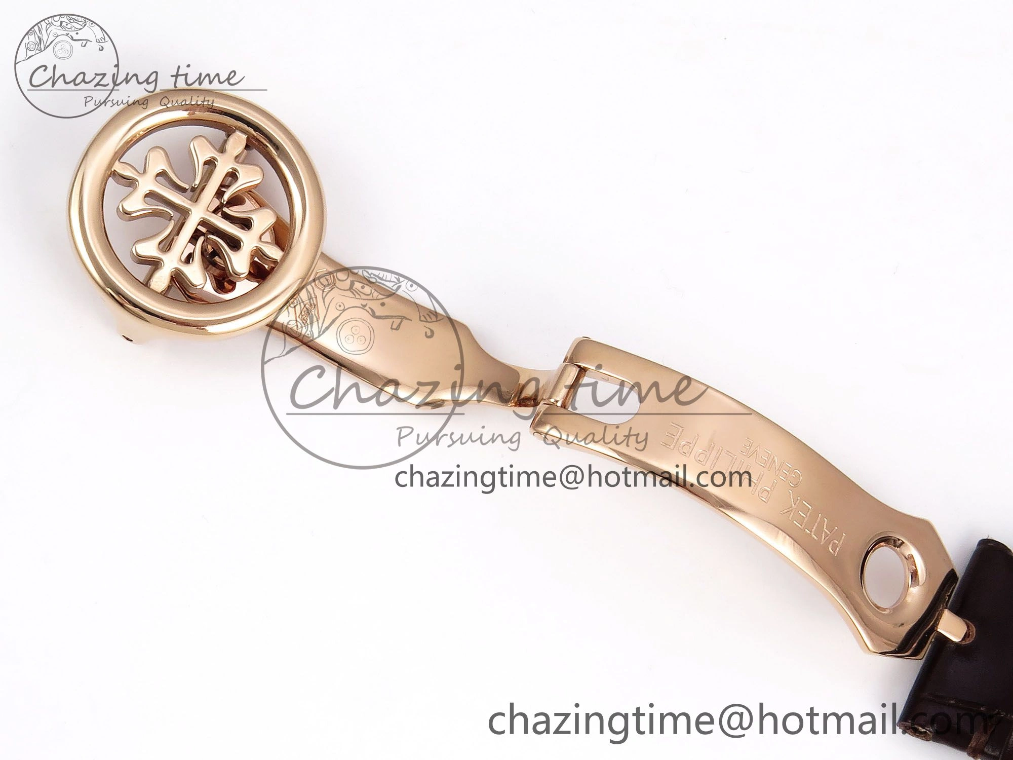 Patek Philippe Tourbillon RG RMSF Edition White Dial Roman Markers on Brown Leather Strap
