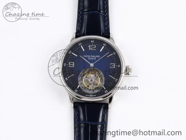 Patek Philippe Tourbillon SS RMSF Edition Dark Blue Dial on Black Leather Strap