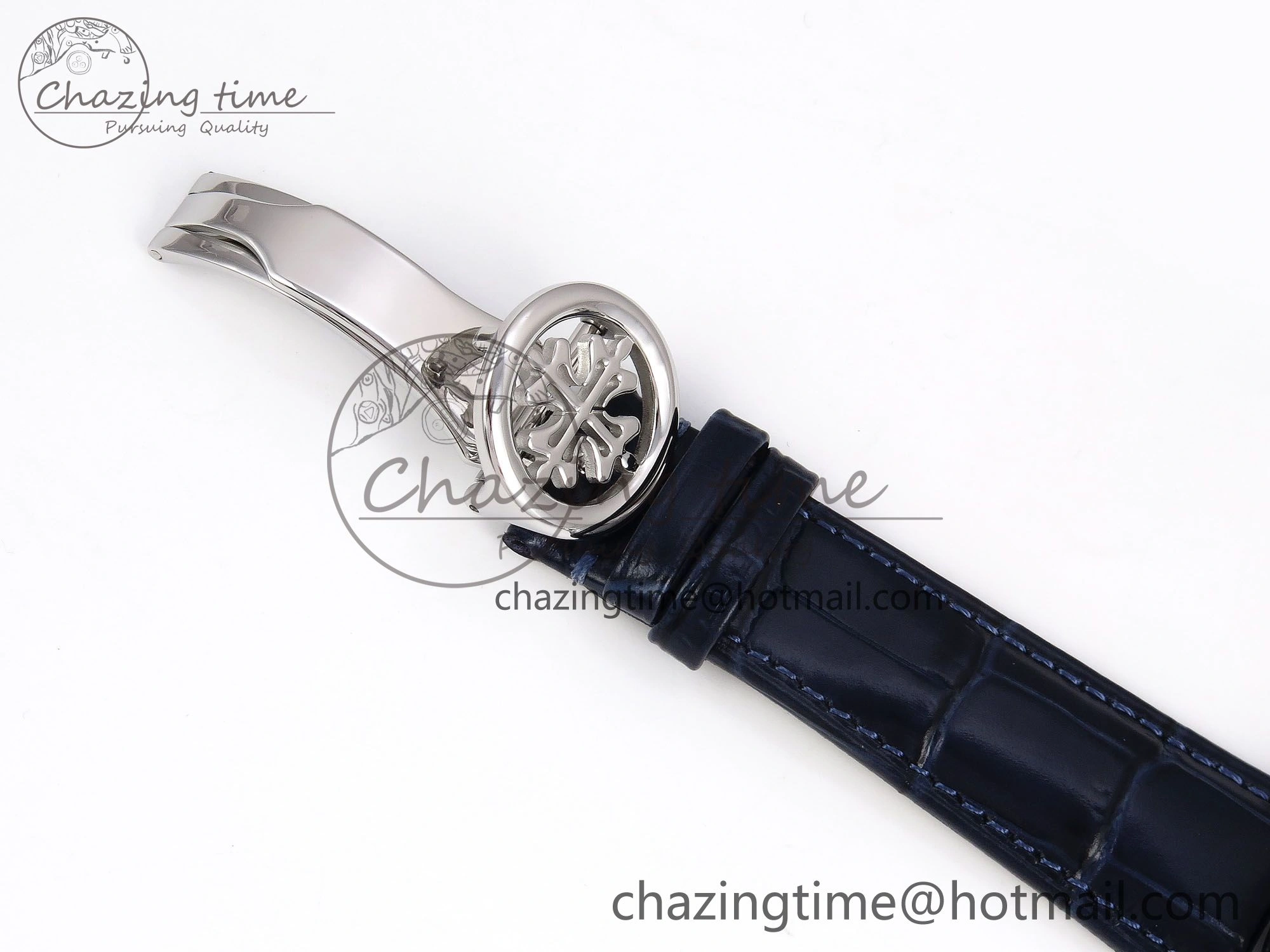 Patek Philippe Tourbillon SS RMSF Edition Dark Blue Dial on Black Leather Strap