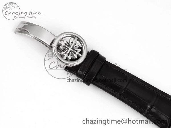Patek Philippe Tourbillon SS RMSF Edition White Dial Numeral Markers on Black Leather Strap