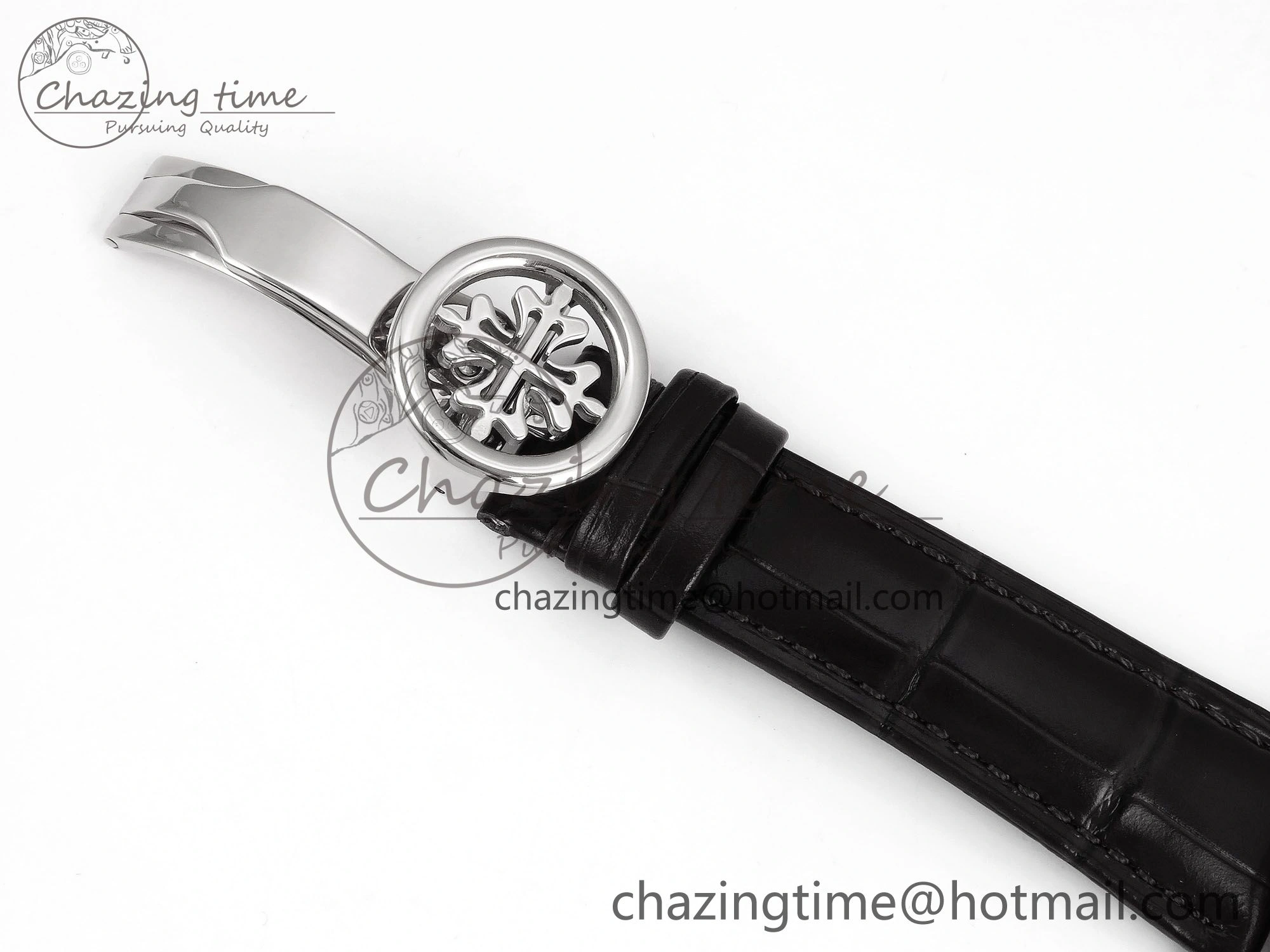 Patek Philippe Tourbillon SS RMSF Edition White Dial Numeral Markers on Black Leather Strap