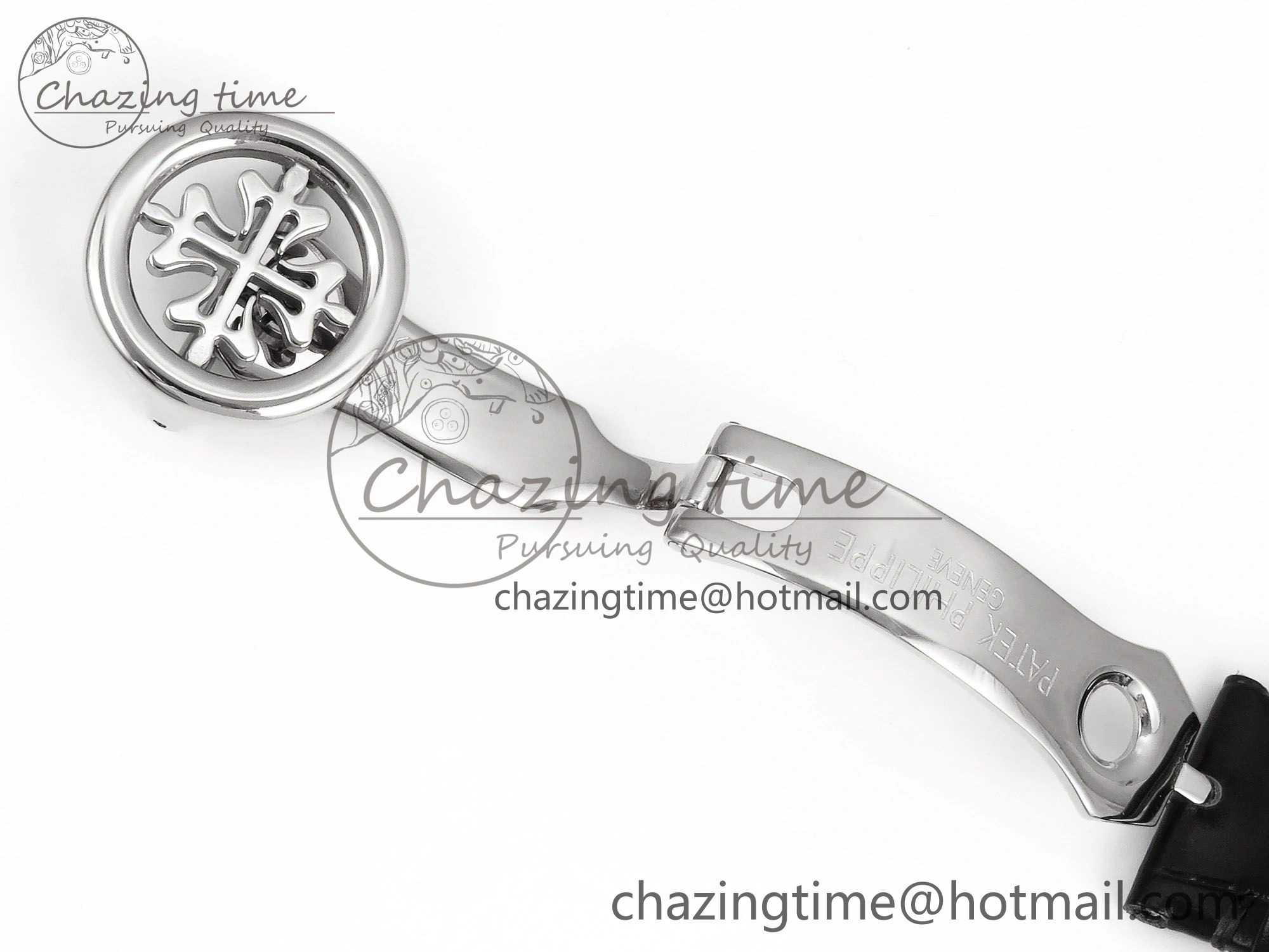 Patek Philippe Tourbillon SS RMSF Edition White Dial Numeral Markers on Black Leather Strap