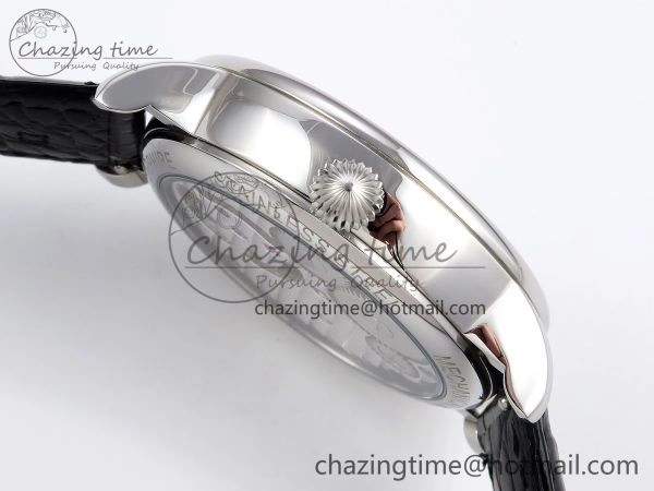 Patek Philippe Tourbillon SS RMSF Edition White Dial Numeral Markers on Black Leather Strap