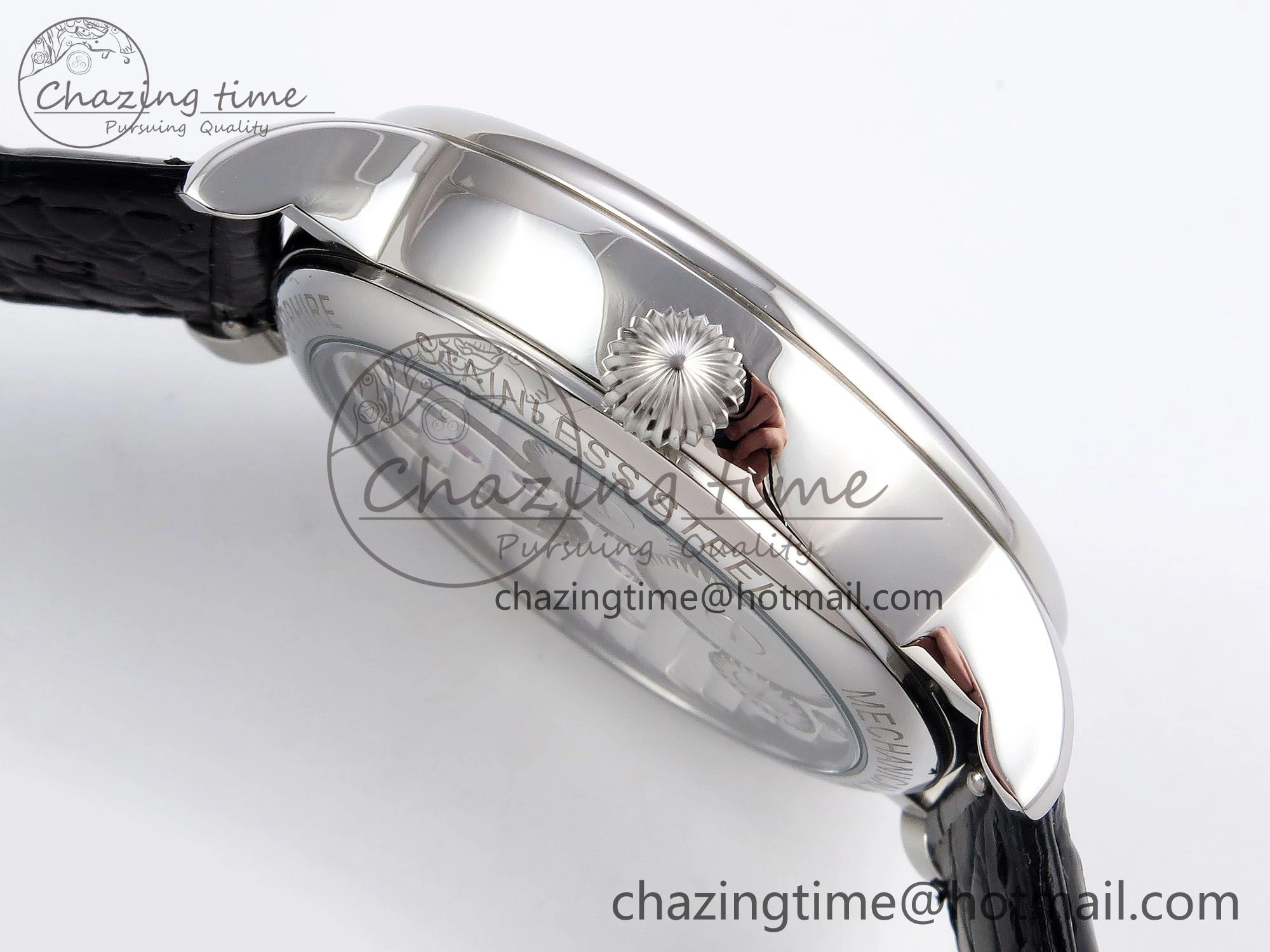 Patek Philippe Tourbillon SS RMSF Edition White Dial Numeral Markers on Black Leather Strap