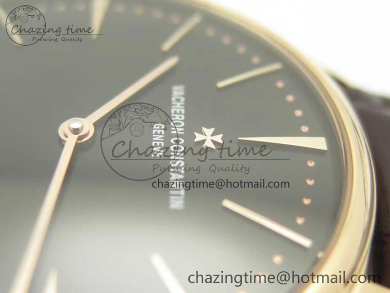 Patrimony 81180 RG MKF 1:1 Best Edition Black Dial on Brown Leather MIYOTA 9039
